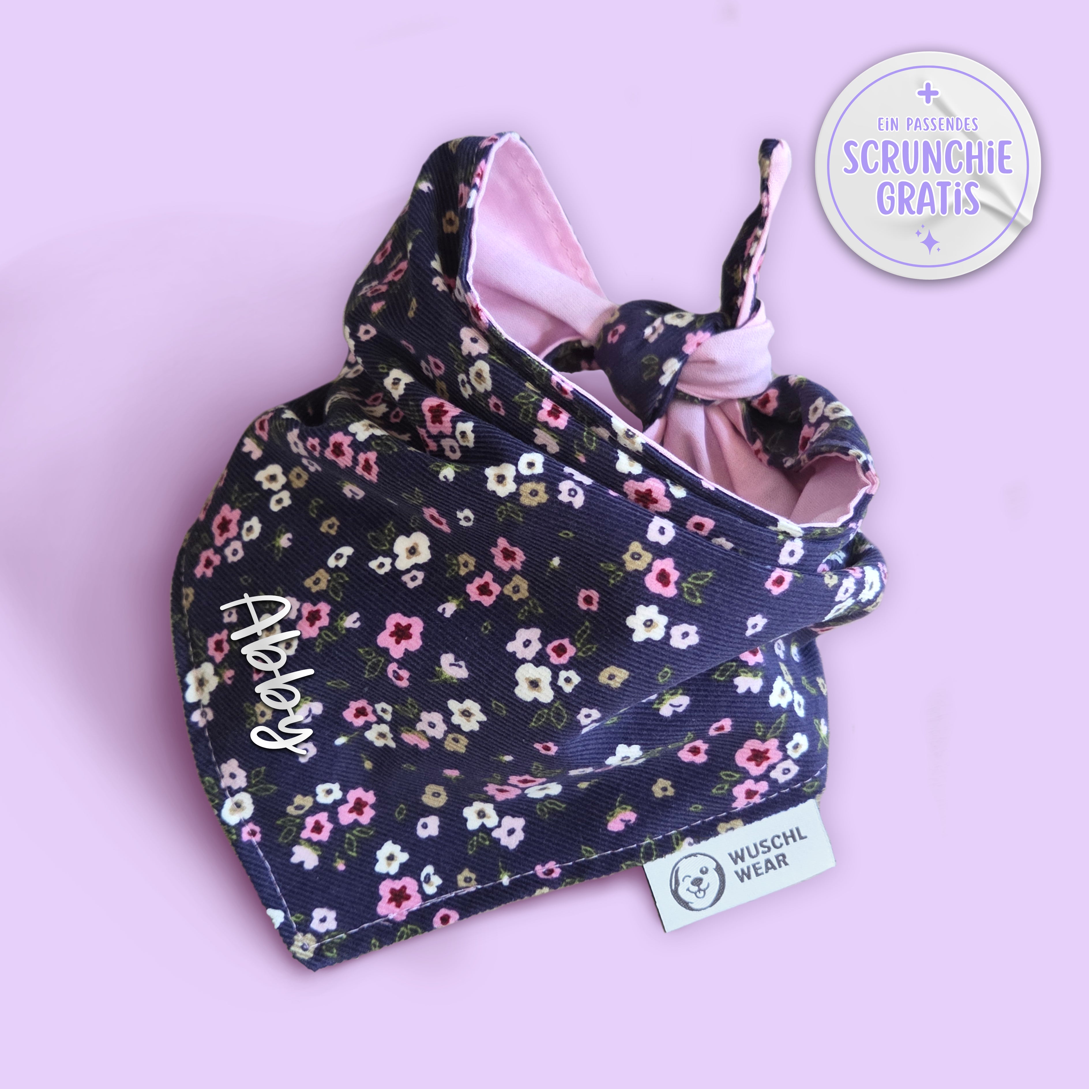 ROSALYN -  Personalisiert - Halstuch mit Blumen