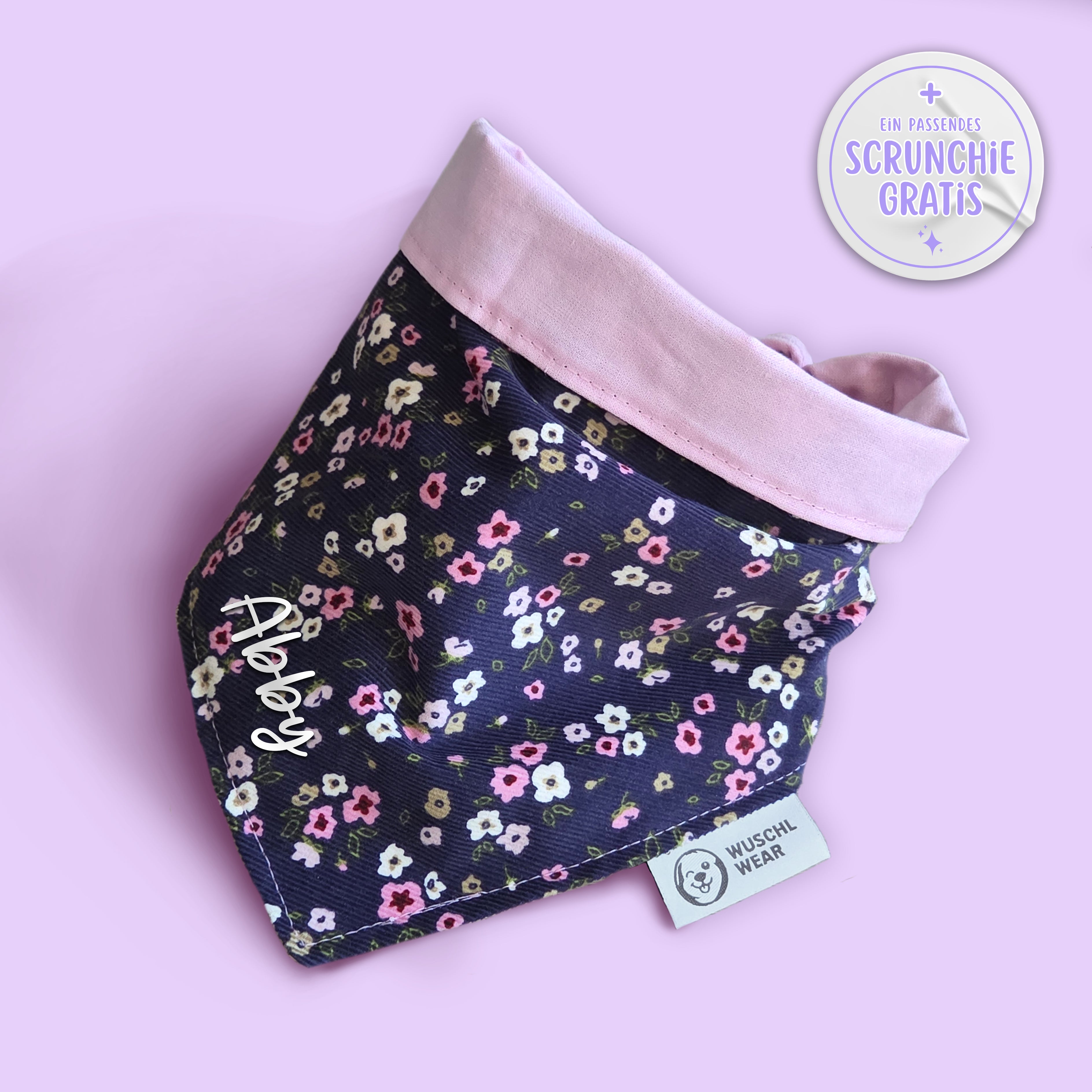 ROSALYN -  Personalisiert - Halstuch mit Blumen